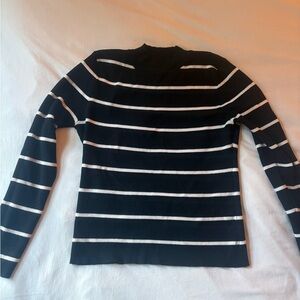 Striped Black and White Women's Sweater